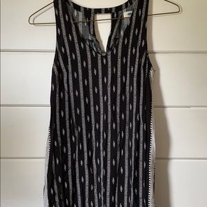Black and White Striped Print Old Navy Dress